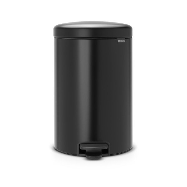 Cestino per la spazzatura nero opaco in acciaio con pedale 20 l NewIcon – Brabantia