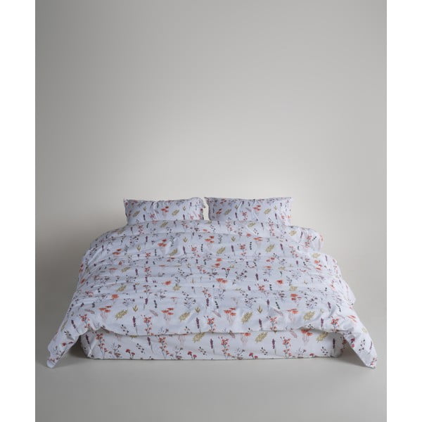 Set copripiumino e federa bianco in cotone renforcé per letto singolo 140x200 cm Floral Dance Autumn – Mila Home Luxury-image-2