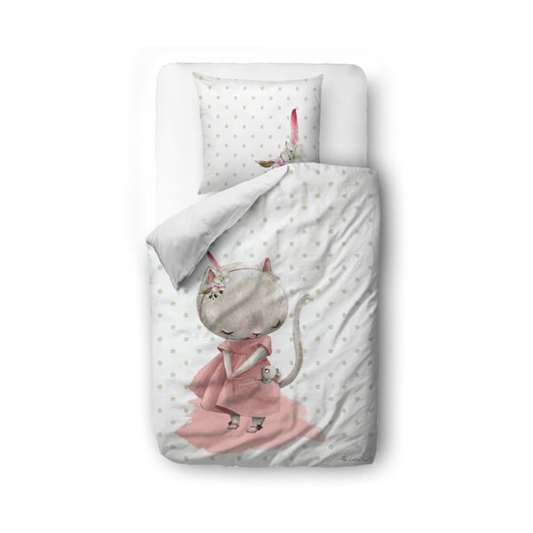 Biancheria da letto per bambini in cotone Mouse, 100 x 130 cm - Butter Kings