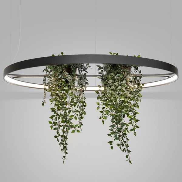 Lampadario LED nero in alluminio ø 110 cm RIO – Thoro-image-4