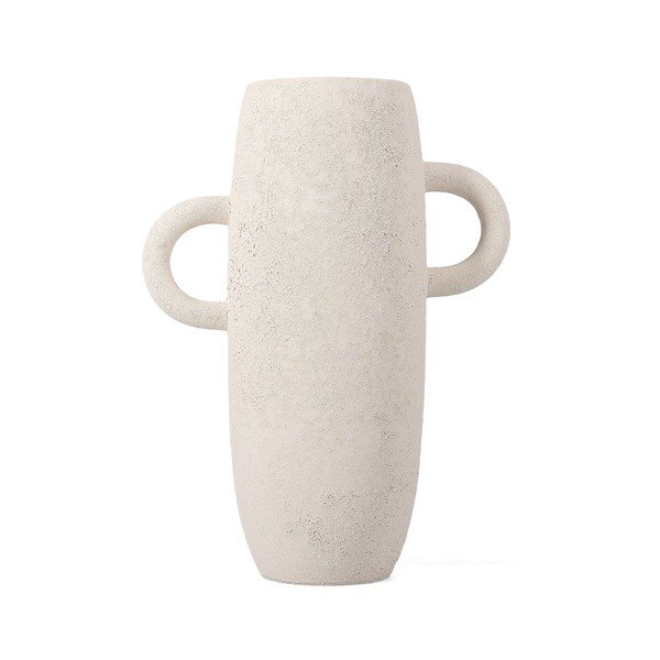 Vaso bianco in ceramica (altezza totale 30 cm) Bullet – S|P Collection