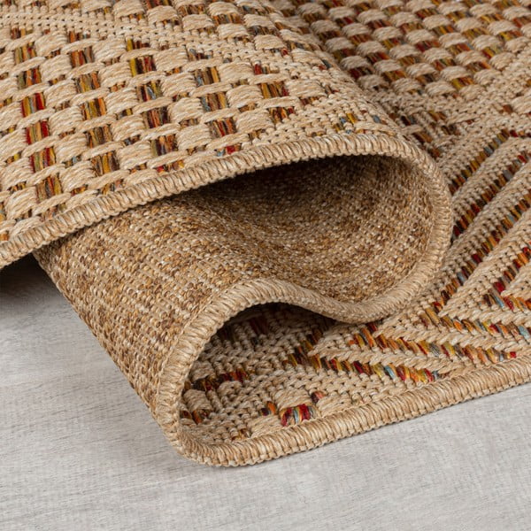 Tappeto per interni ed esterni in colore naturale 200x290 cm Nora Diamond - Flair Rugs-image-2