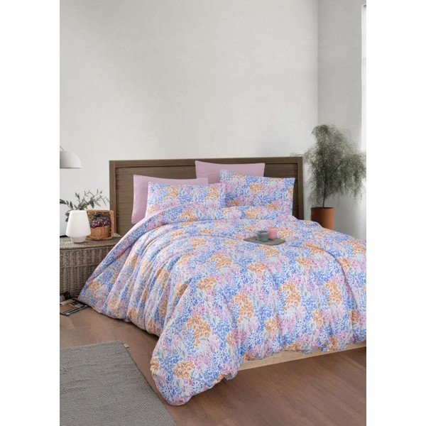 Lenzuola rosa e viola a quattro pezzi per letto matrimoniale con lenzuolo 160x220 cm Colorful - Mila Home-image-2