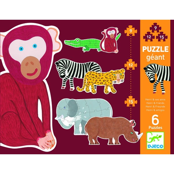 Puzzle per bambini Giga Jungle - Djeco-image-1