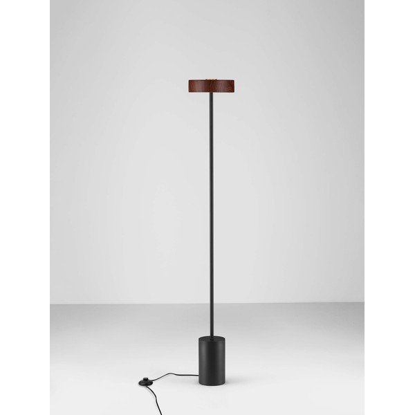 Lampada da terra LED nera/colore naturale scuro in metallo (altezza totale 135 cm) Thea – Nova Luce-image-3