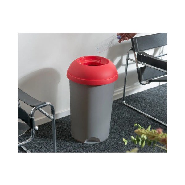 Coperchio per pattumiera in plastica rosso per raccolta differenziata – Addis-image-1