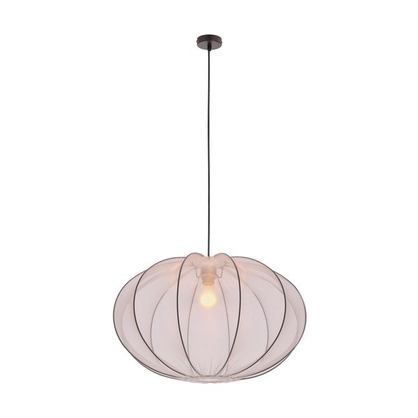 Lampadario bianco con paralume in tessuto ø 60 cm Mellow – Candellux Lighting-image-3