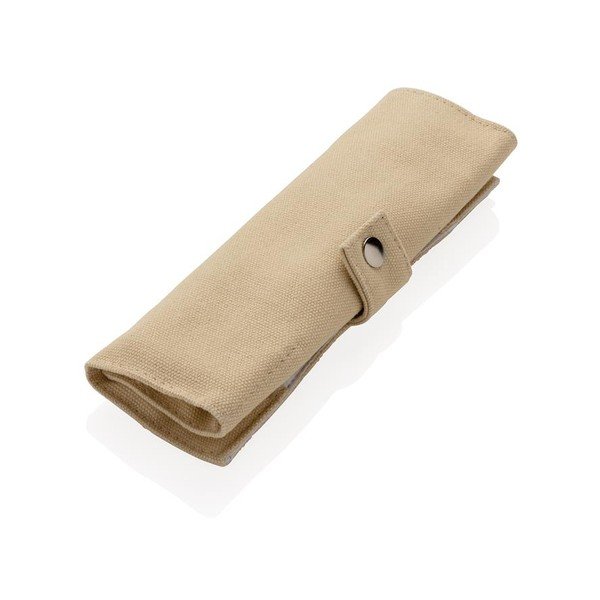 Set da viaggio di posate in bambù con cannuccia, spazzola per la pulizia e confezione - XD Collection-image-3