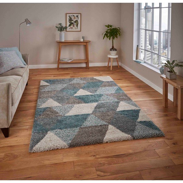 Tappeto grigio e blu Royal Nomadic Grey &Teal, 120 x 170 cm - Think Rugs-image-1