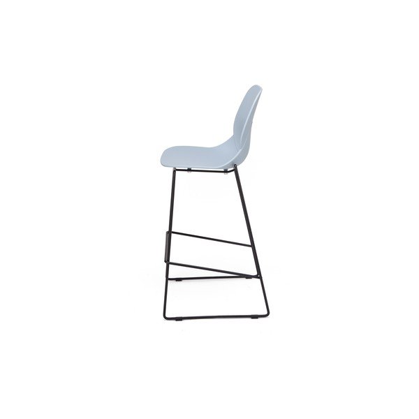 Set di 4 sedie da bar blu chiaro Greta - Marckeric-image-3