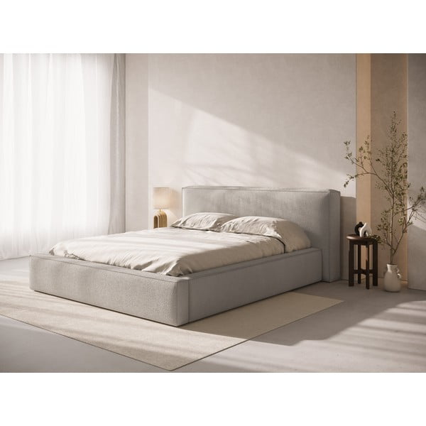 Testiera grigio chiaro in imbottito 249x100 cm Olivia – Micadoni -image-1