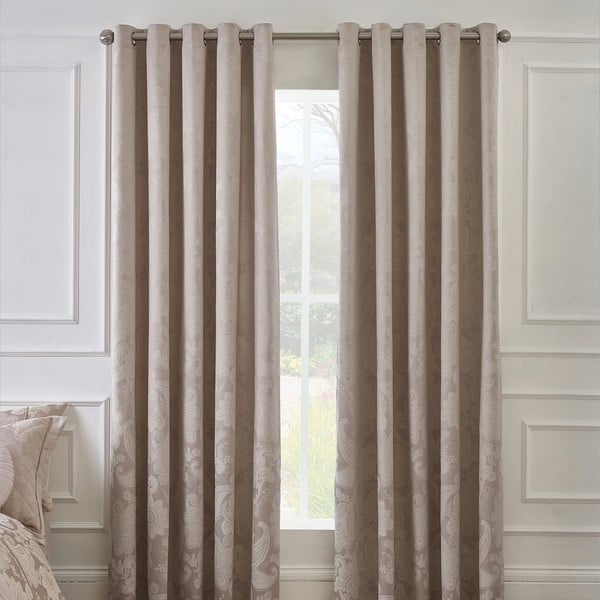 Tende in set beige in jacquard 2 pz 168x229 cm Opulent Jacquard – Catherine Lansfield-image-1