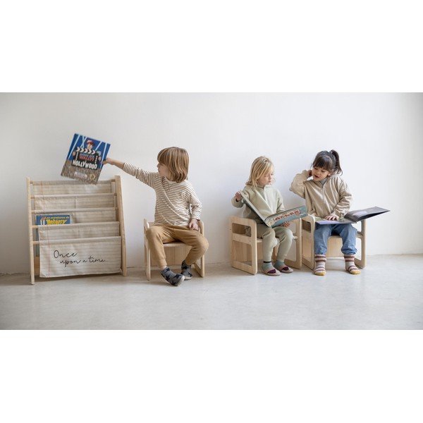 Sedie per bambini in legno in set di 3 pezzi Natural - Little Nice Things-image-1