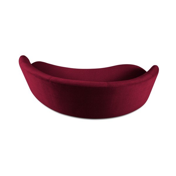 Divano asimmetrico in velluto bordeaux, a sinistra Debbie - Mazzini Sofas-image-3
