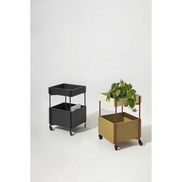 Carrello in legno di frassino su ruote 42x37 cm Fresh - Hübsch-image-4