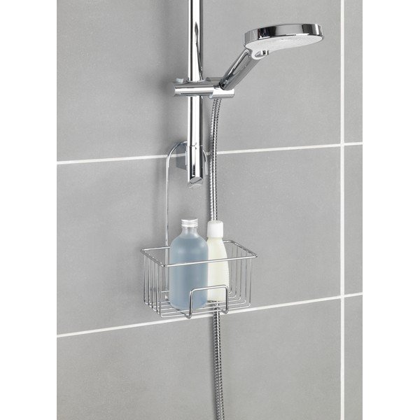 Mensola da bagno da appendere color argento lucido in acciaio inox Milito – Wenko-image-3