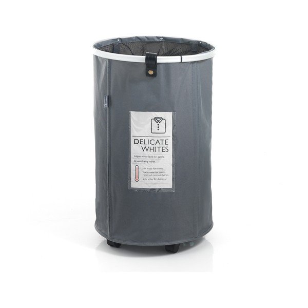 Cesto portabiancheria grigio, altezza 65 cm - Tomasucci