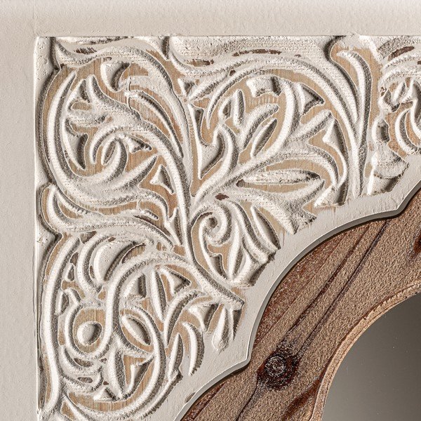 Vetrina in legno di abete in colore bianco e naturale 77x168 cm Siena - Burkina-image-4