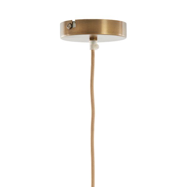 Lampadario color crema con paralume in tessuto Fyano – Light & Living-image-3