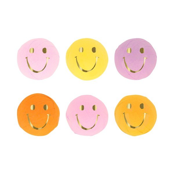 Accessori per feste in set da 6 Happy Face Icons Surprise Balls - Meri Meri-image-2