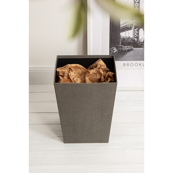 Cestino per la spazzatura grigio Sofia Canvas Paper Laminate – Bigso-image-1