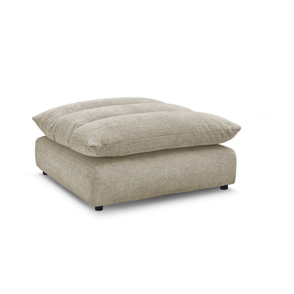 Poggiapiedi beige con rivestimento in ciniglia Neil – Bobochic Paris