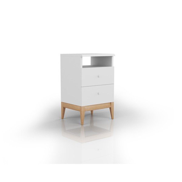 Comodino in legno di pino massiccio SKANDICA Livia 2S Plus - Skandica