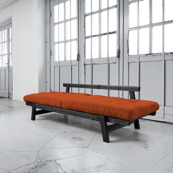 Rozkládací pohovka Karup Step Black/Orange-image-2