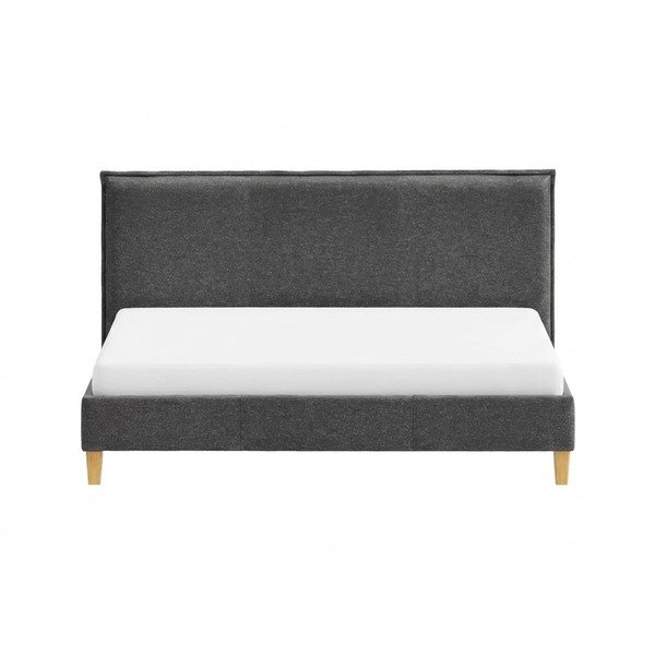 Letto matrimoniale imbottito grigio scuro con griglia 200x200 cm Tina - Ropez-image-2