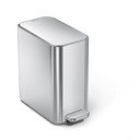 Cestino per rifiuti in acciaio con piedini in argento opaco 5 l - simplehuman
