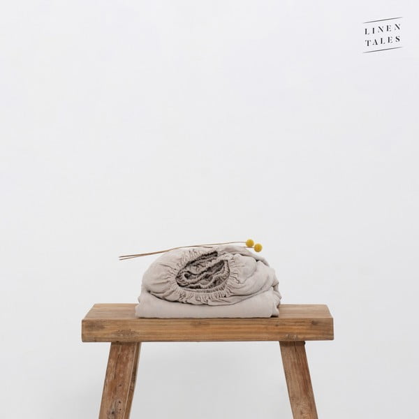 Foglio in fibra di canapa beige 200x160 cm - Linen Tales