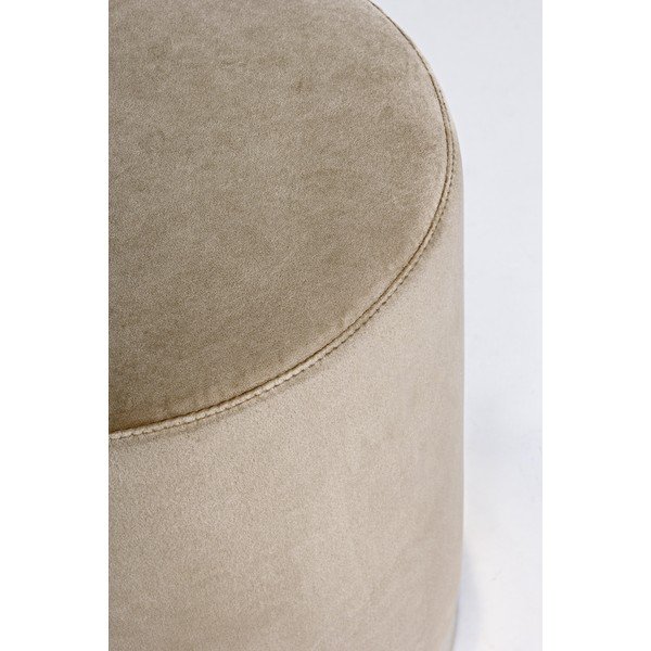 Poggiapiedi grigio tortora con rivestimento in velluto Lucilla – Yes Everyday-image-1