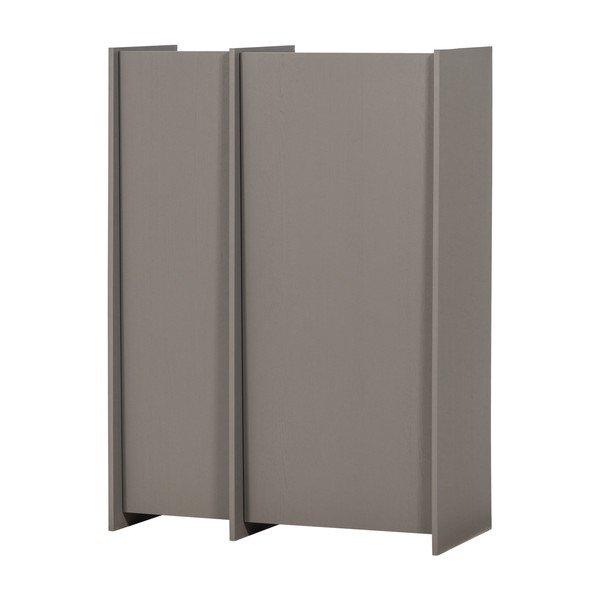Armadietto grigio con effetto frassino 102x140x44 cm Brock – WOOOD