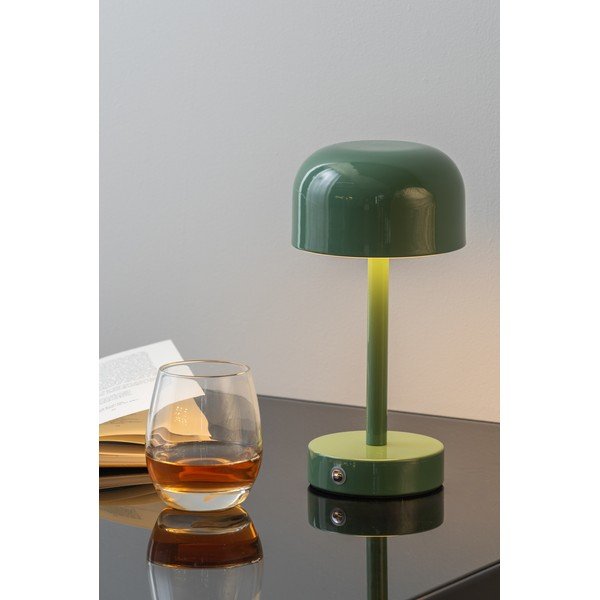 Lampada da tavolo a LED verde con paralume in metallo (altezza 24,5 cm) James - Leitmotiv-image-1