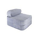 Poltrona per bambini blu con rivestimento in velluto a coste Flip – Wigiwama