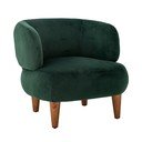 Poltrona verde scuro in velluto Ruperta - Bloomingville