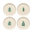 Set di piatti da dolce color crema in gres a tema natalizio 4 pz ø 22 cm Pacifica Christmas Tree – Casafina