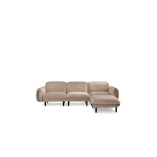 Divano in velluto beige Bean - EMKO-image-4