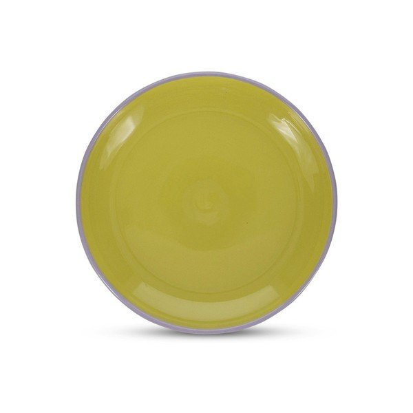 Piatto da dolce verde/viola in gres ø 18 cm Duo – ONA