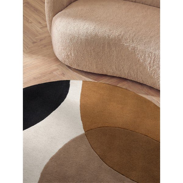 Tappeto rotondo marrone cognac in lana ø 200 cm Ruvia – Villeroy&Boch-image-4