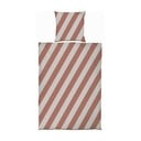 Lenzuolo singolo in cotone satin color beige-mattone 140x200 cm Diagonal - Mette Ditmer Denmark