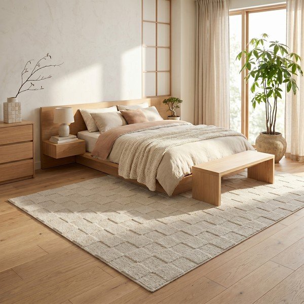 Tappeto beige 120x170 cm Mosaic - ESTE-image-1