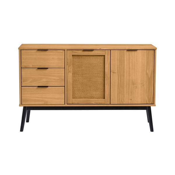 Credenza in legno di pino marrone, larghezza 130 cm Natasha - Marckeric