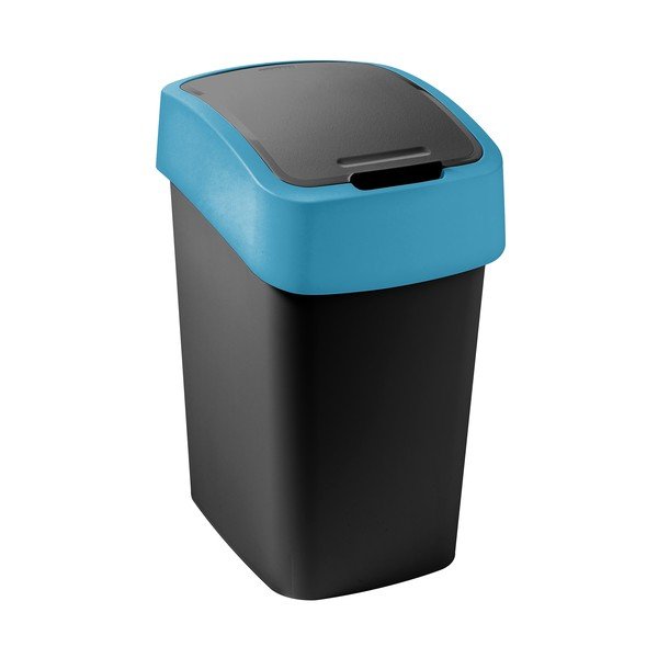 Cestino per la spazzatura nero/blu in plastica per raccolta differenziata 9 l Flip Bin – Curver