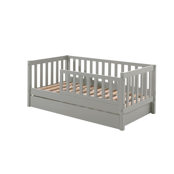 Cassetto grigio sotto il letto dei bambini 70x140 cm Peuter - Vipack-image-2