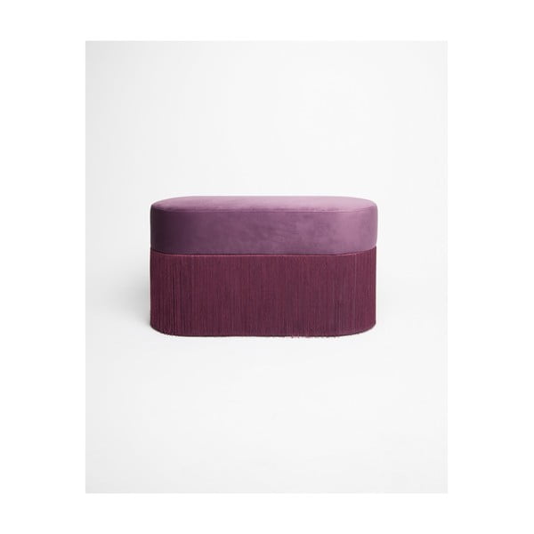 Pouf viola con rivestimento in velluto - Velvet Atelier