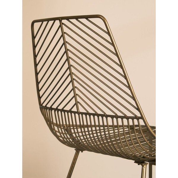 Sedia da pranzo color bronzo in metallo District – Premier Housewares-image-4