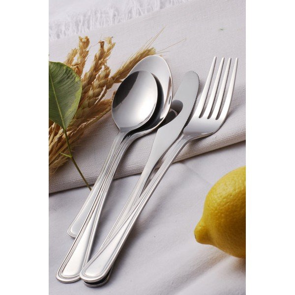 Set di forchettine da dolci argentato in acciaio inox 6 pz per 6 persone London – Kulig-image-1