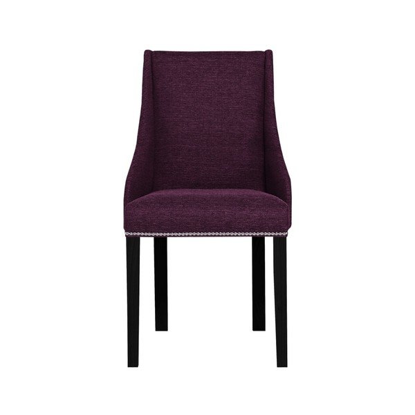 Sedia viola con gambe in faggio nero Patchouli - Ted Lapidus Maison-image-3