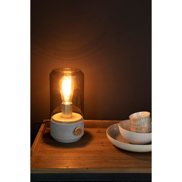 Lampada da tavolo grigia Kato - White Label-image-4